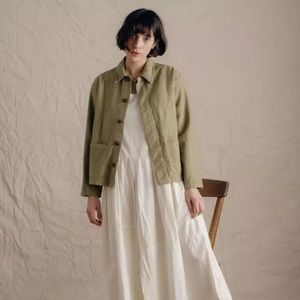Caron Callahan krasner jacket XS khaki Jesse kamm